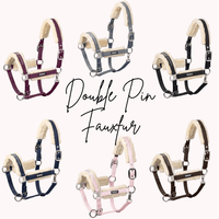 Eskadron Headcollar Double Pin Fauxfur Halster met wol of faux fur - Maddelin Equestrian Eskadron