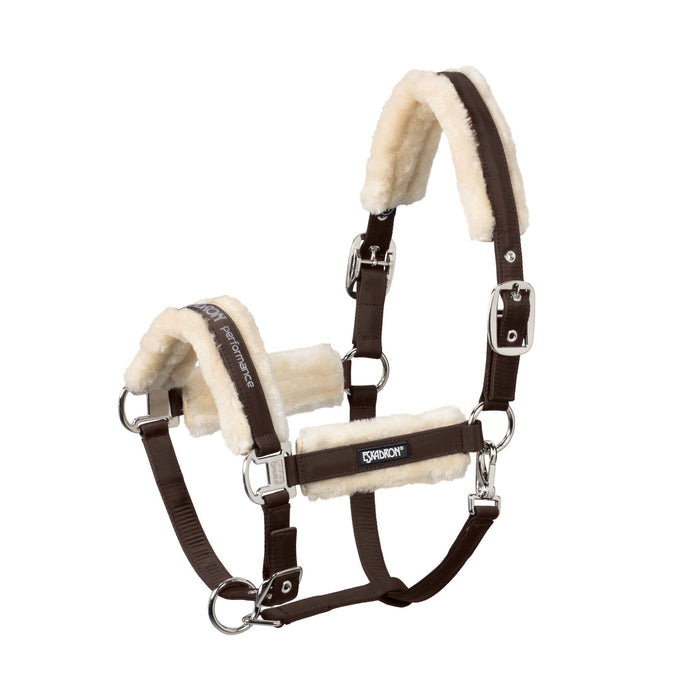 Eskadron Headcollar Double Pin Fauxfur Halster met wol of faux fur - Maddelin Equestrian Eskadron