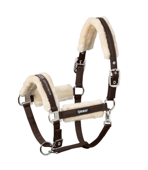 Eskadron Headcollar Double Pin Fauxfur Halster met wol of faux fur - Maddelin Equestrian Eskadron
