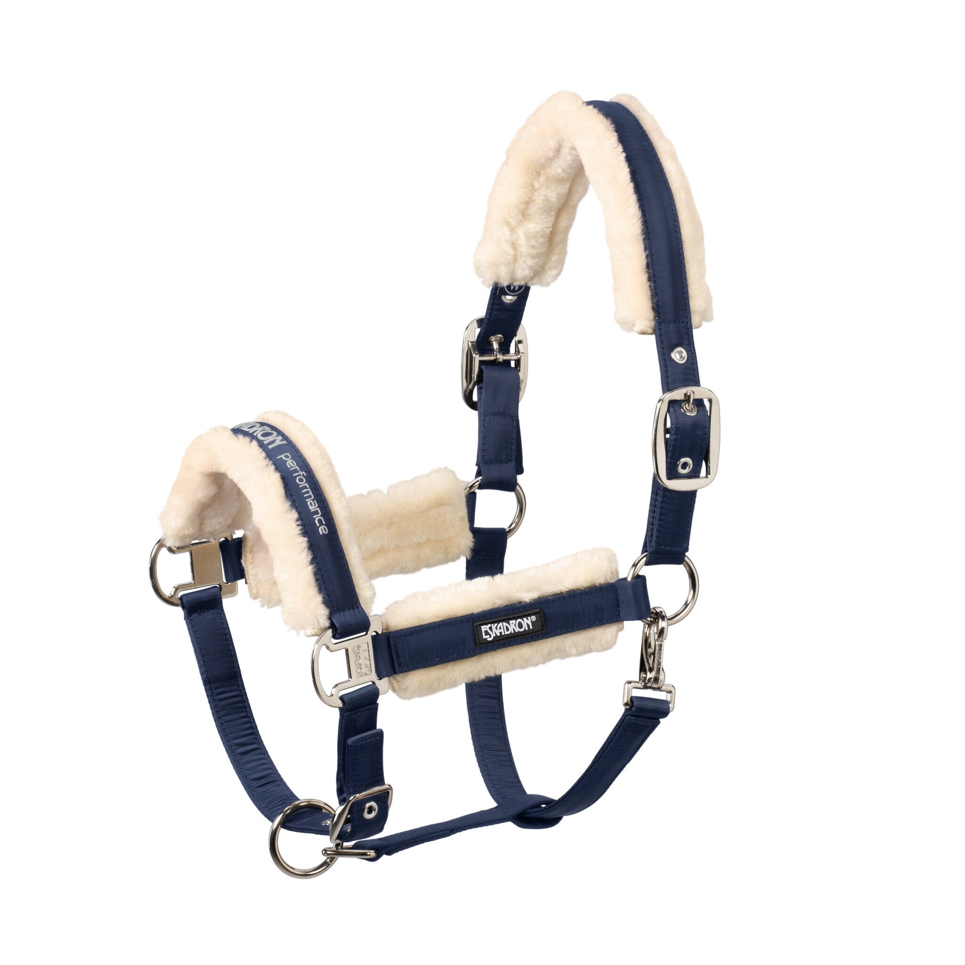 Eskadron Headcollar Double Pin Fauxfur Halster met wol of faux fur - Maddelin Equestrian Eskadron