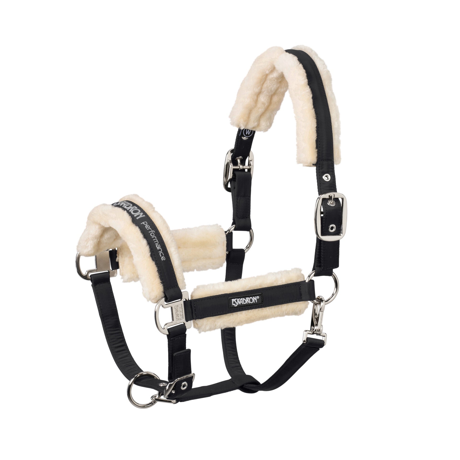 Eskadron Headcollar Double Pin Fauxfur Halster met wol of faux fur - Maddelin Equestrian Eskadron