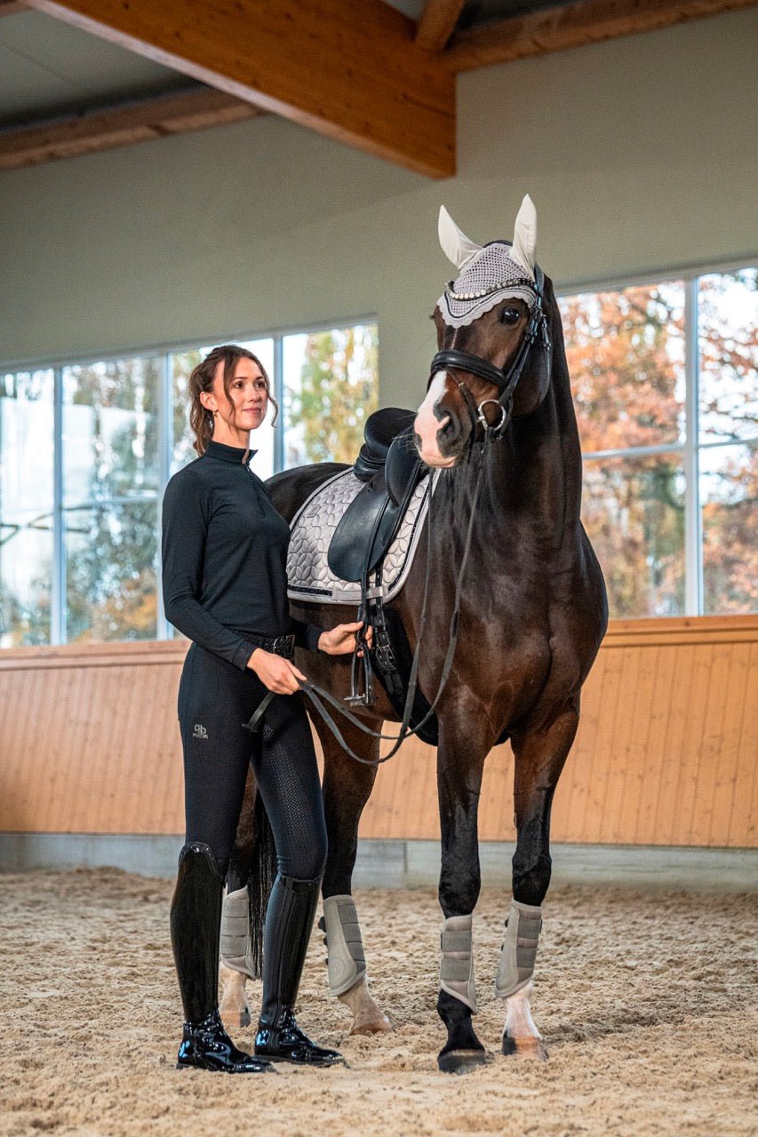 Eskadron Zadeldek Mattgloss Contrast Jewel Platinum 26/27 Zadeldoeken - Maddelin Equestrian