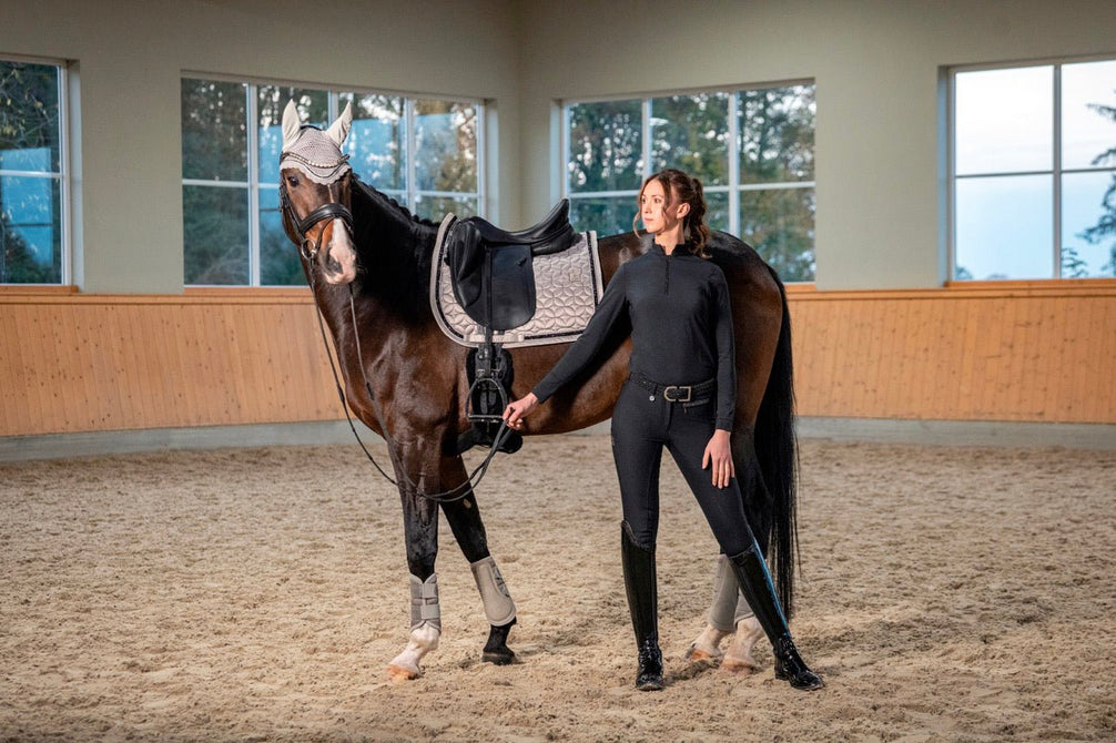 Eskadron Zadeldek Mattgloss Contrast Jewel Platinum 26/27 Zadeldoeken - Maddelin Equestrian