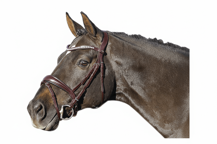 Euroriding Hoofdstel La Rochelle met Zweedse Neusriem Trenshoofdstellen - Maddelin Equestrian Euroriding