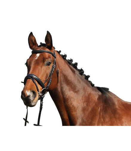 Euroriding Hoofdstel Nantes; Patent Piping; Swedish noseband Trenshoofdstellen - Maddelin Equestrian Euroriding