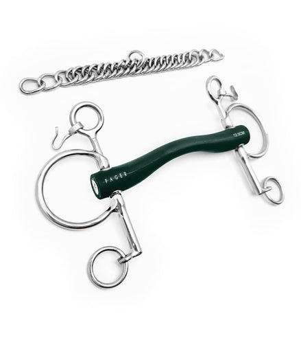 Fager Andrea Hard Rubber bit Baby pelham Pelham - Maddelin Equestrian Fager