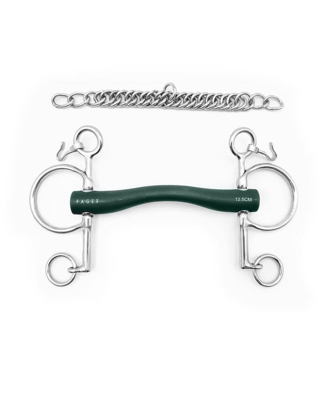 Fager Andrea Hard Rubber bit Baby pelham Pelham - Maddelin Equestrian Fager