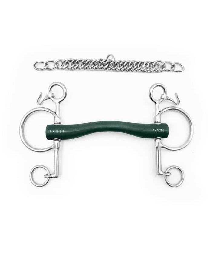 Fager Andrea Hard Rubber bit Baby pelham Pelham - Maddelin Equestrian Fager