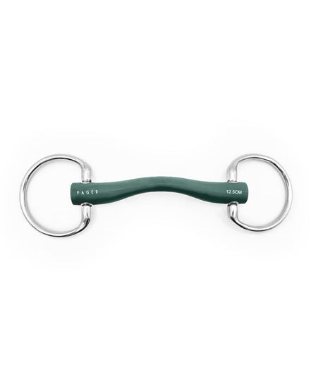 Fager Andrea Soft Rubber bit Fixed rings Bus, D, Eggbutt,... - Maddelin Equestrian Fager