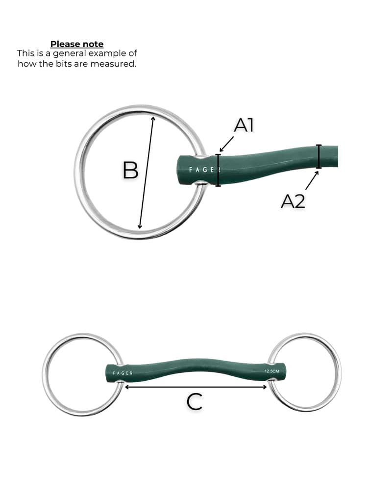 Fager Andrea Soft Rubber bit Watertrens Watertrens - Maddelin Equestrian Fager