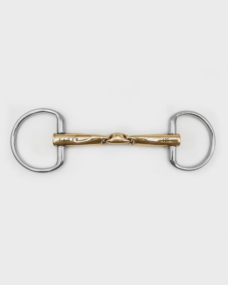 Fager Axel Sweet Gold Fixed Rings 16mm Bus, D, Eggbutt,... - Maddelin Equestrian Fager