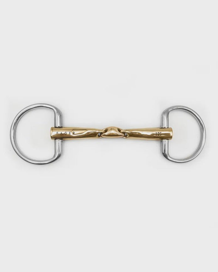 Fager Axel Sweet Gold Fixed Rings 16mm Bus, D, Eggbutt,... - Maddelin Equestrian Fager