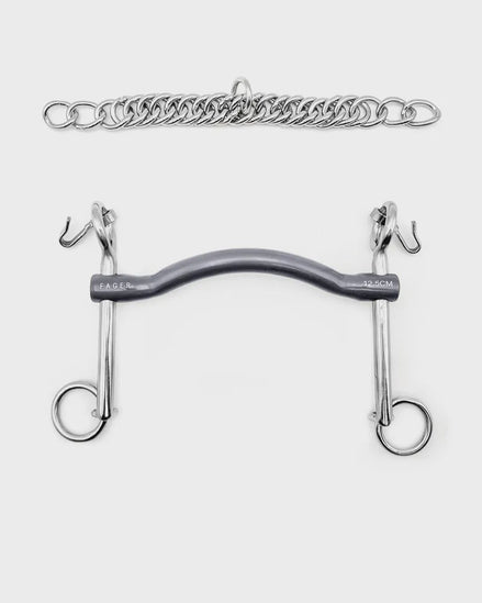 Fager Charlotte Titanium Stang 7 cm - 14mm Dressuurstang - Maddelin Equestrian Fager