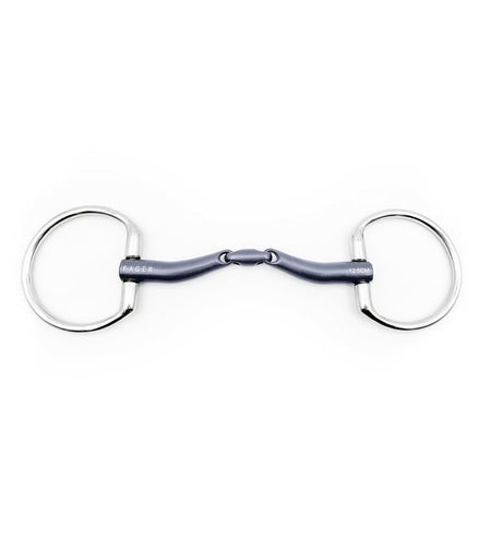 Fager Maria Titanium Dubbel Gebroken Fixed Rings Bus, D, Eggbutt,... - Maddelin Equestrian Fager