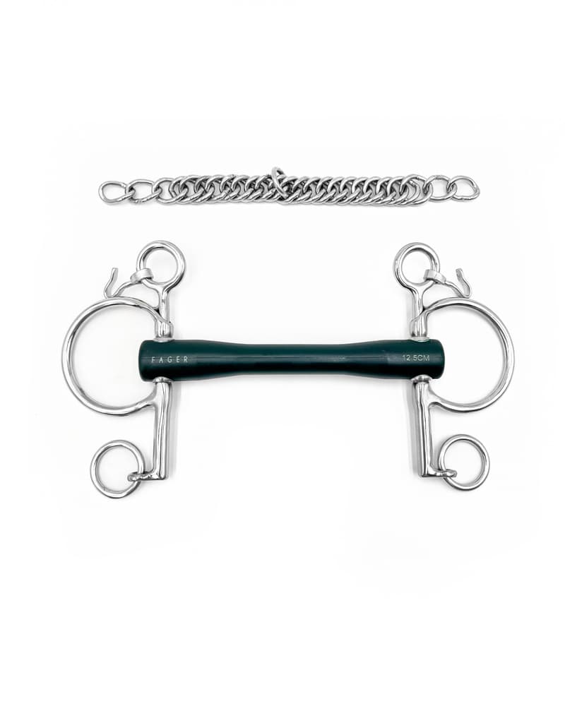 Fager Nicole Hard Rubber bit Baby pelham Pelham - Maddelin Equestrian Fager
