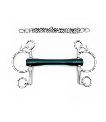 Fager Nicole Hard Rubber bit Baby pelham Pelham - Maddelin Equestrian Fager