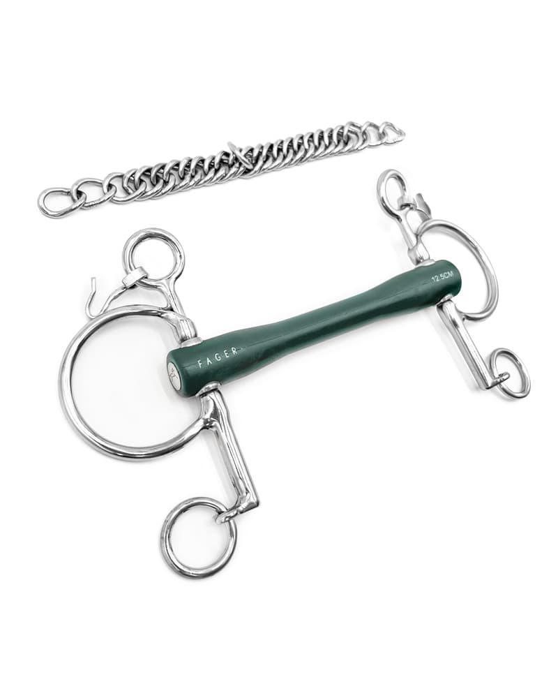 Fager Nicole Soft Rubber bit Baby pelham Pelham - Maddelin Equestrian Fager