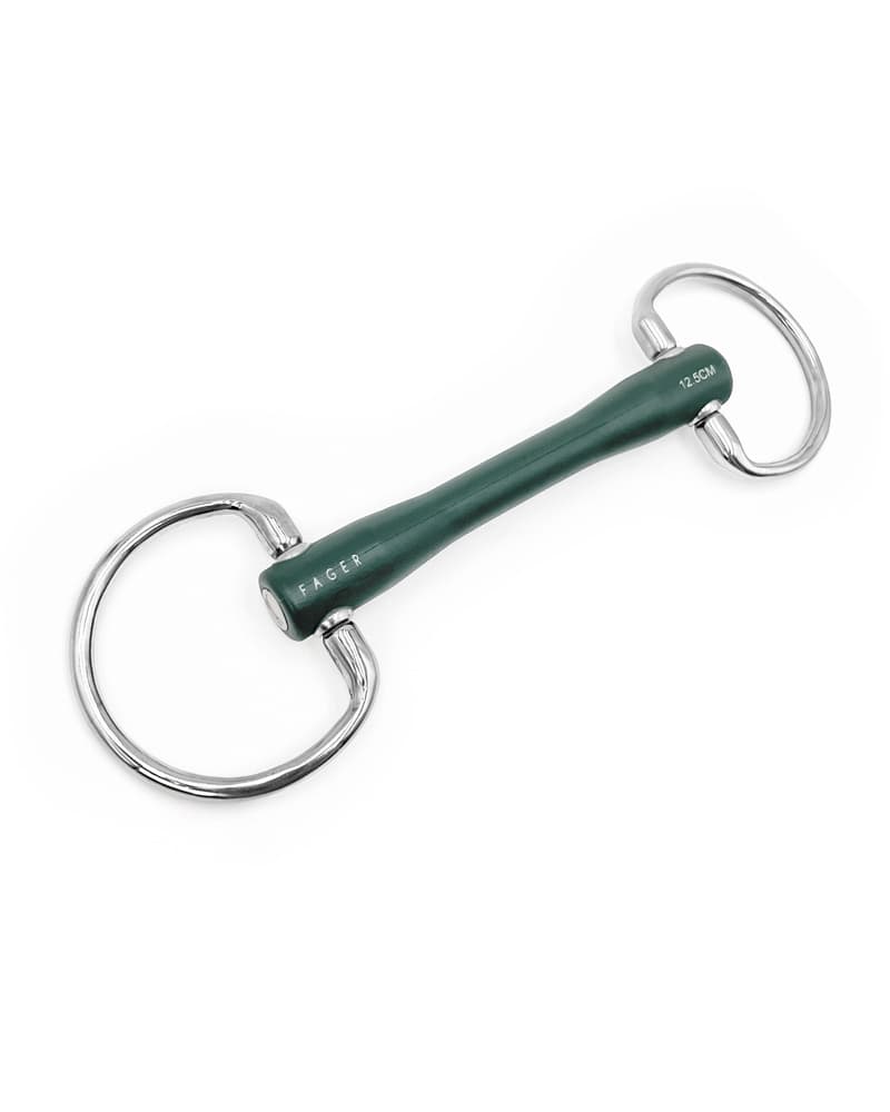 Fager Nicole Soft Rubber bit Fixed Rings Bus, D, Eggbutt,... - Maddelin Equestrian Fager