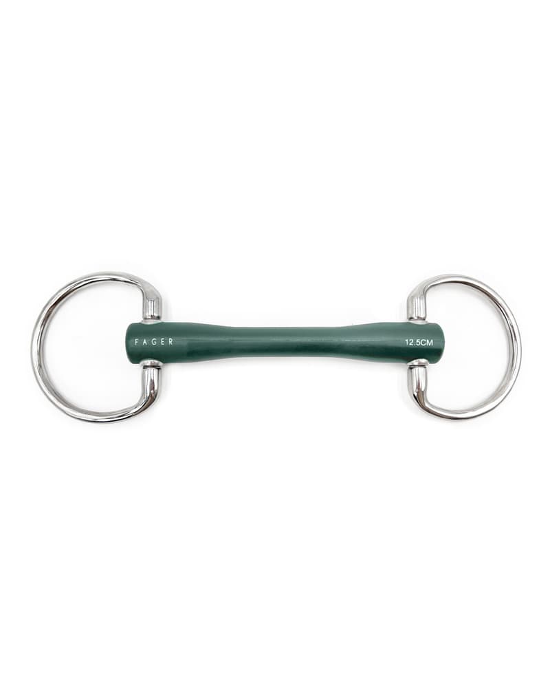 Fager Nicole Soft Rubber bit Fixed Rings Bus, D, Eggbutt,... - Maddelin Equestrian Fager