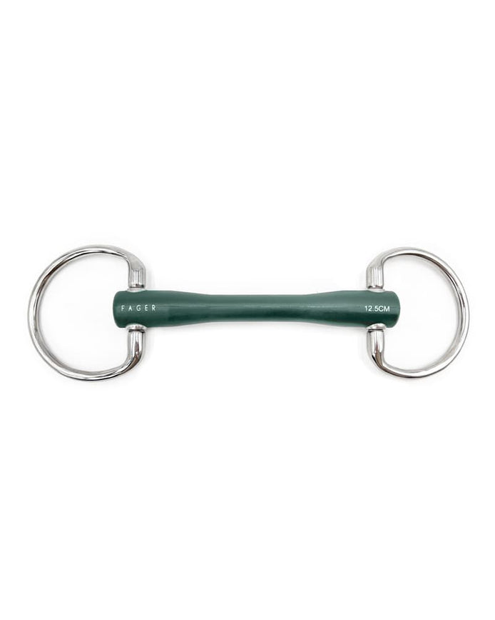 Fager Nicole Soft Rubber bit Fixed Rings Bus, D, Eggbutt,... - Maddelin Equestrian Fager