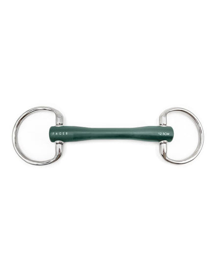 Fager Nicole Soft Rubber bit Fixed Rings Bus, D, Eggbutt,... - Maddelin Equestrian Fager
