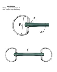 Fager Nicole Soft Rubber bit Fixed Rings Bus, D, Eggbutt,... - Maddelin Equestrian Fager