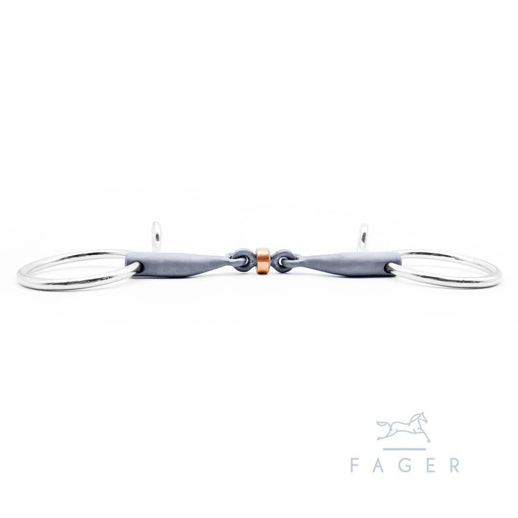 Fager Sally Titanium Loose Baucher 3ring, Beval, Kimblewick, RNF, Butterfly,... - Maddelin Equestrian Fager