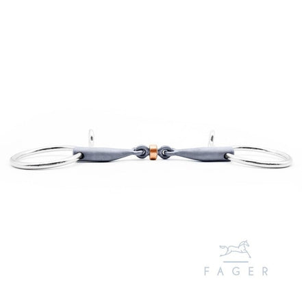 Fager Sally Titanium Loose Baucher 3ring, Beval, Kimblewick, RNF, Butterfly,... - Maddelin Equestrian Fager
