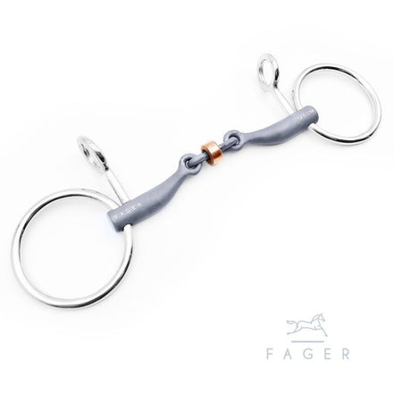 Fager Sally Titanium Loose Baucher 3ring, Beval, Kimblewick, RNF, Butterfly,... - Maddelin Equestrian Fager