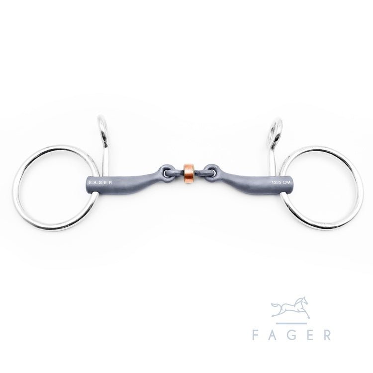 Fager Sally Titanium Loose Baucher 3ring, Beval, Kimblewick, RNF, Butterfly,... - Maddelin Equestrian Fager