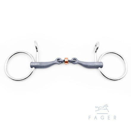 Fager Sally Titanium Loose Baucher 3ring, Beval, Kimblewick, RNF, Butterfly,... - Maddelin Equestrian Fager