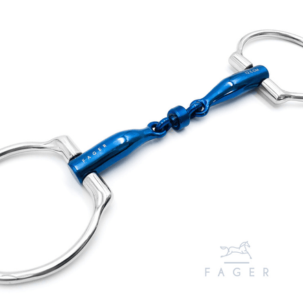 Fager Titanium Roller Eggbutts bit - BIANCA Bus, D, Eggbutt,... - Maddelin Equestrian Fager