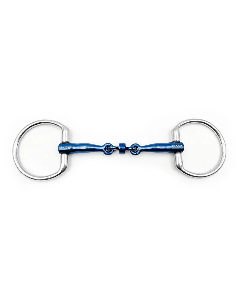 Fager Titanium Roller Eggbutts bit - BIANCA Bus, D, Eggbutt,... - Maddelin Equestrian Fager