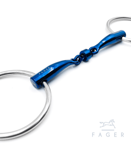 Fager Titanium Roller Losse ringen bit - BIANCA - 14mm Watertrens - Maddelin Equestrian Fager
