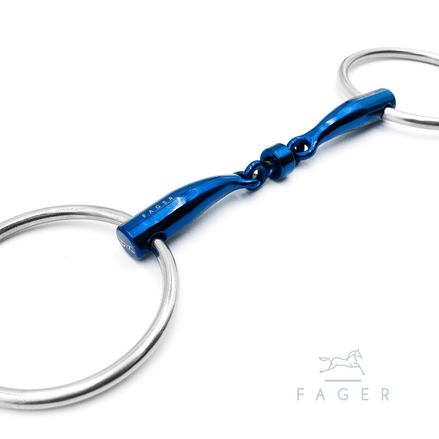 Fager Titanium Roller Losse ringen bit - BIANCA - 14mm Watertrens - Maddelin Equestrian Fager