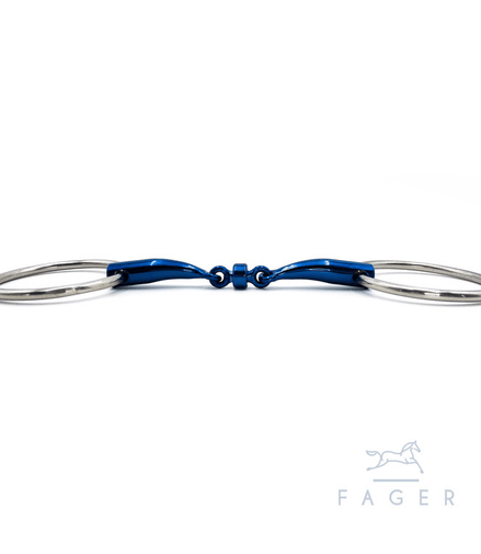 Fager Titanium Roller Losse ringen bit - BIANCA - 14mm Watertrens - Maddelin Equestrian Fager