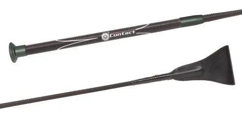 Fleck CONTACT Graphite nylon zweep met PU - grip Springzwepen - Maddelin Equestrian Fleck