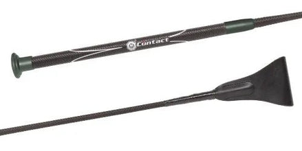 Fleck CONTACT Graphite nylon zweep met PU - grip Springzwepen - Maddelin Equestrian Fleck