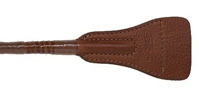 Fleck Cotton thread covered; lacquered; leather grip; open jumping flap Springzwepen - Maddelin Equestrian Fleck