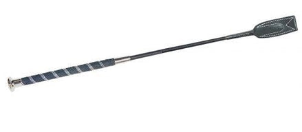 Fleck Nylon Springzweep met Soft Grip en Nikkelen Paddenstoeldop Springzwepen - Maddelin Equestrian Fleck