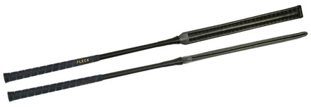 Fleck Whip Nylon wrapped 24cm Grip Cushion Flap Black Springzwepen - Maddelin Equestrian Fleck