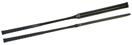 Fleck Whip Nylon wrapped 24cm Grip Cushion Flap Black Springzwepen - Maddelin Equestrian Fleck