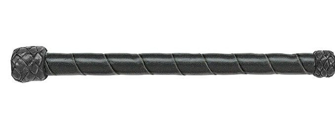 Fleck Woven Nylon cover; leather wrapped grip; leather collar and button cap Springzwepen - Maddelin Equestrian Fleck