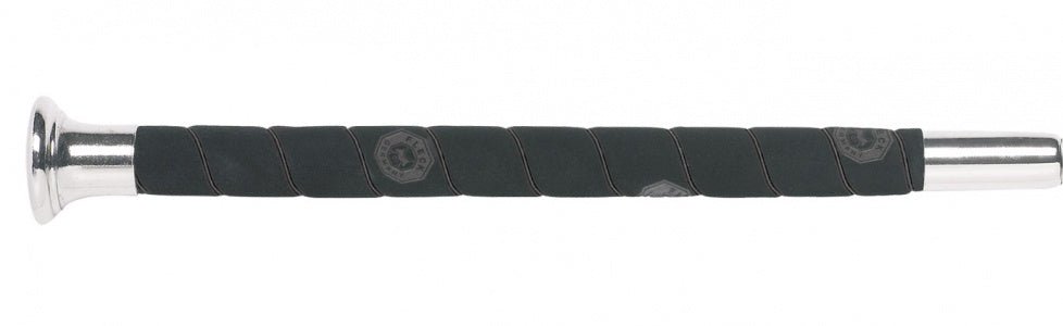 Fleck Woven Nylon cover; nubuck - wrapped - grip; brass - or nickel cap Springzwepen - Maddelin Equestrian Fleck