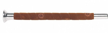 Fleck Woven Nylon cover; nubuck - wrapped - grip; brass - or nickel cap Springzwepen - Maddelin Equestrian Fleck