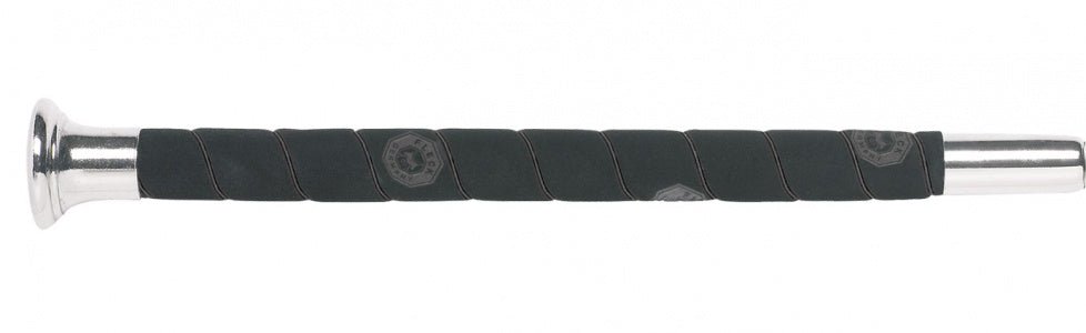 Fleck Woven Nylon cover; nubuck - wrapped - grip; brass - or nickel cap Springzwepen - Maddelin Equestrian Fleck