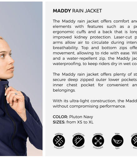 Freejump Maddy Regen Jas Dames Airbags & Bodyprotectors - Maddelin Equestrian Freejump