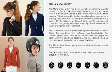 Freejump Mona Wedstrijd Jas Dames Wedstrijdjassen - Maddelin Equestrian Freejump