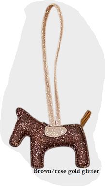 Glitter Sleutelhanger & Tas accessoire met Paard Geschenken - Maddelin Equestrian