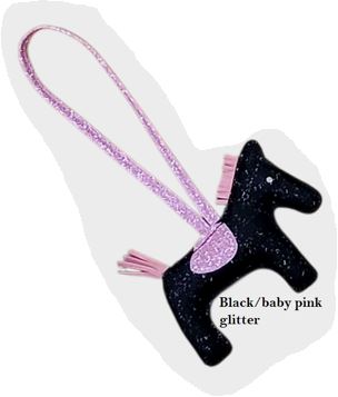 Glitter Sleutelhanger & Tas accessoire met Paard Geschenken - Maddelin Equestrian